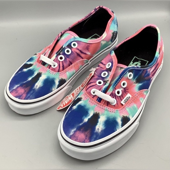 VANS Authentic (Tie Dye) Multi/True White Shoes - Picture 13 of 13